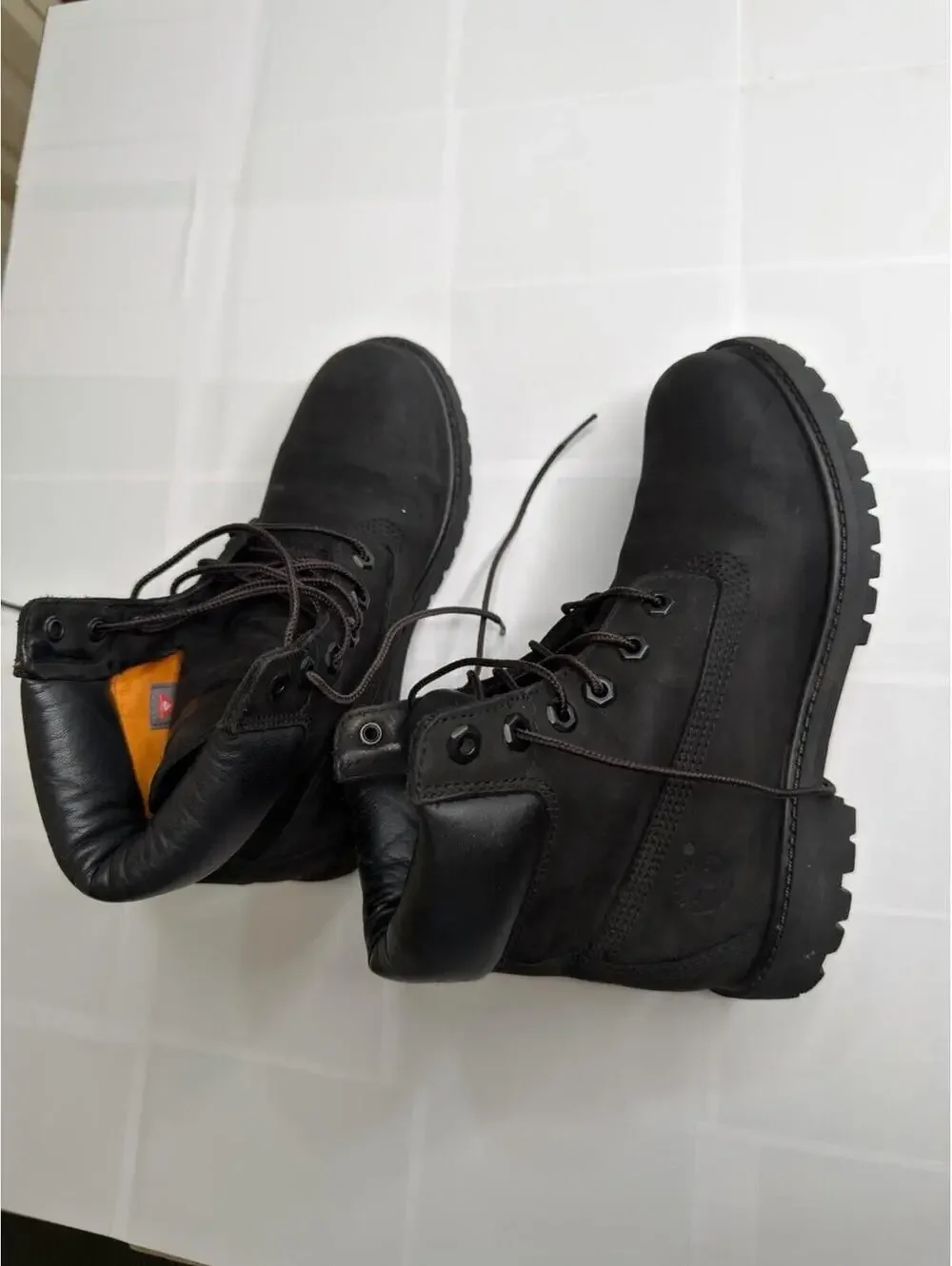Size 6.5 Timberland Premium 6 Inches Waterproof Boots Black Leather Men’s